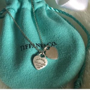 Tiffany & co double heart necklace